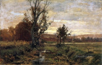 A Bleak Day Impressionist Indiana landscapes Theodore Clement Steele Oil Paintings